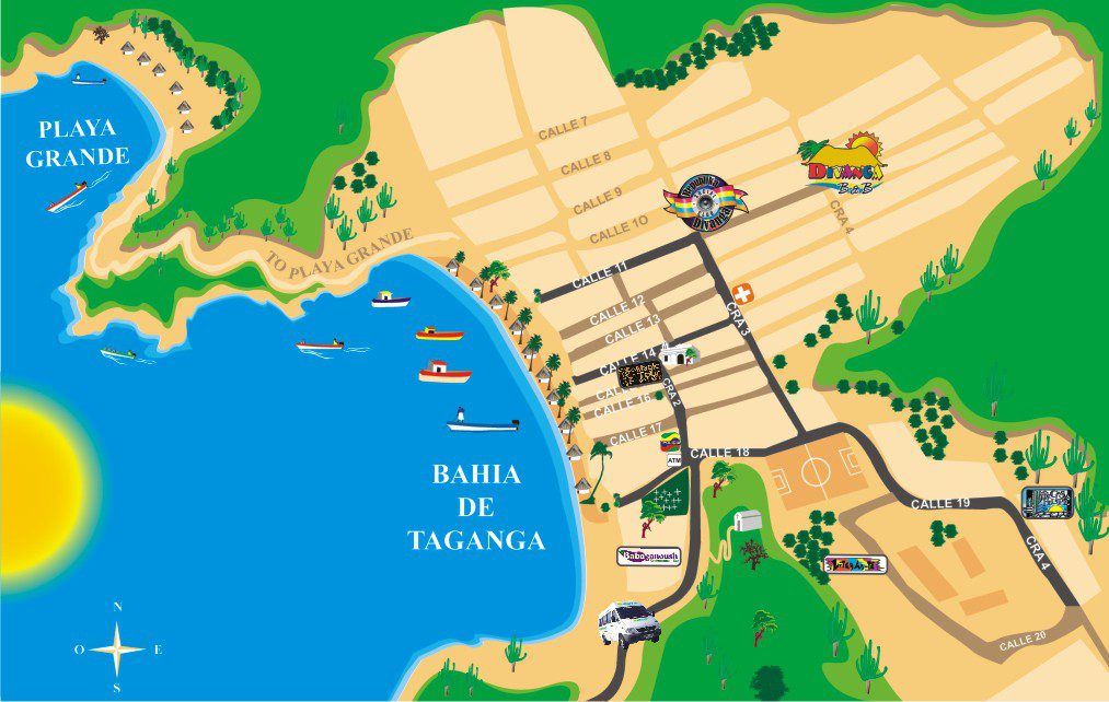 mapa de taganga